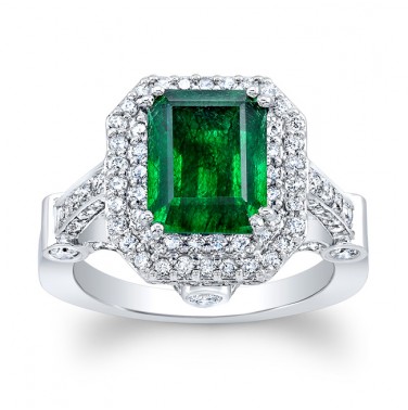 Lady's Emerald and Diamond Ring 