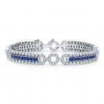 Diamond and Sapphire Bracelet