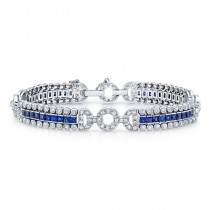 Diamond and Sapphire Bracelet
